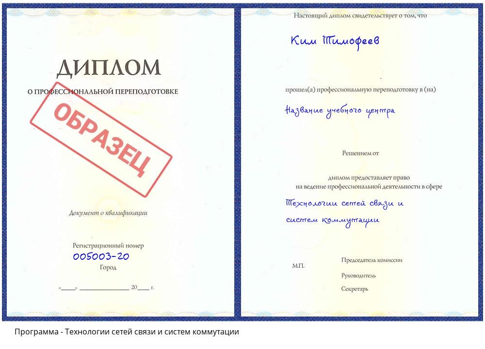 Технологии сетей связи и систем коммутации Тейково
