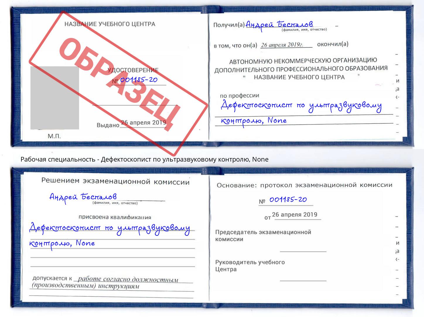 корочка None Дефектоскопист по ультразвуковому контролю Тейково
